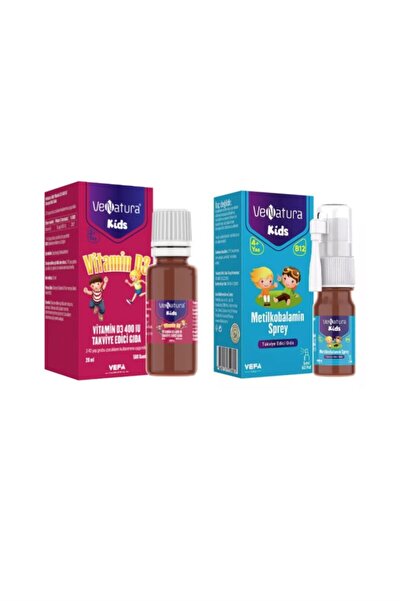 VeNatura Kids B12 Metilkobalamin 5 ml + D3 Vitamini 400 Iu 20 ml Damla