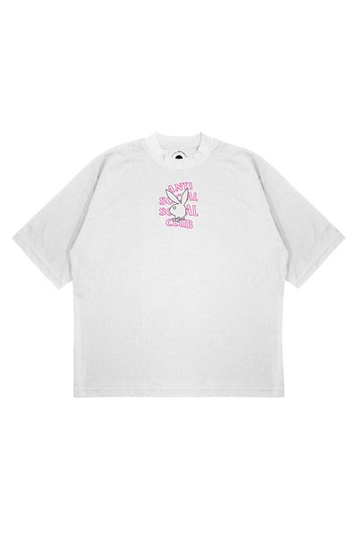 TRAGEDY Unisex Oversize Anti Social Neon Play Printed T-Shirt