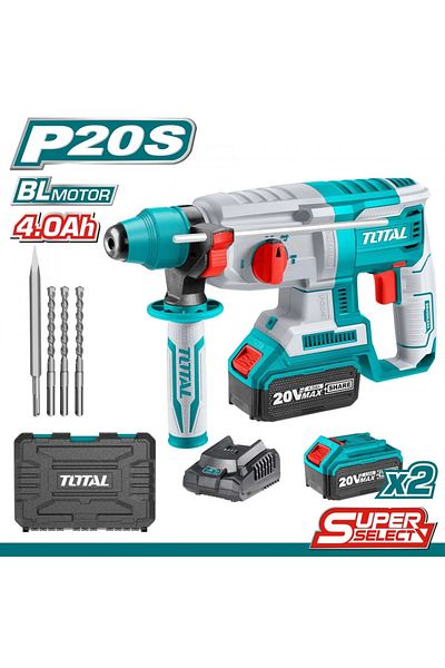 TOTAL Hilti 26 mm drill, 20V battery, with bag - Total TRHLI202287