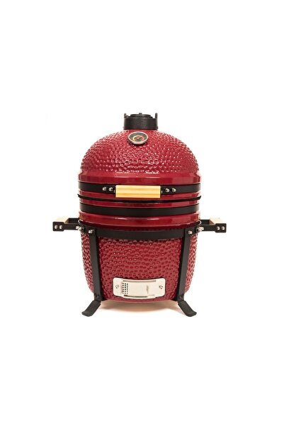 Genel Markalar KIRMIZI SERAMİK BARBEKÜ & FIRIN | 15” (40 CM) | BAMBU TUTACAKLI | SEHPA DAHİL