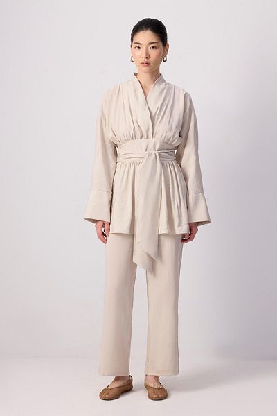 Touché Privé SET PANTALON TUNICĂ CU BRETE LARGE