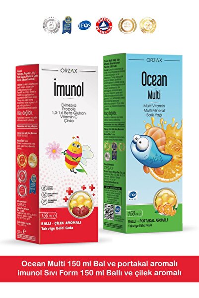 Ocean Multi Şurup 150 ml Ve Imunol Şurup 150 ml