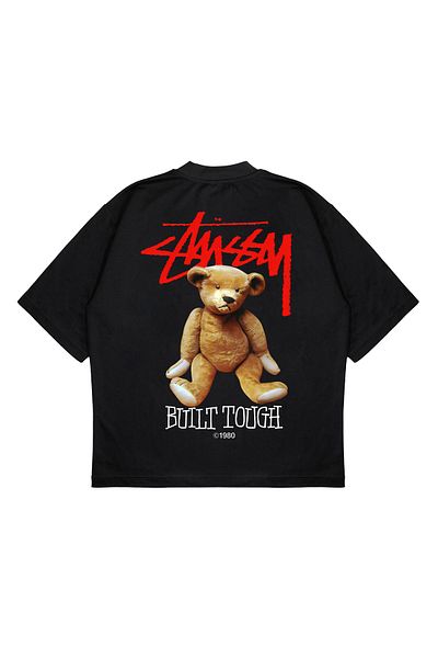 PURE EFFECT Tricou unisex oversize cu imprimeu BUILT BEAR