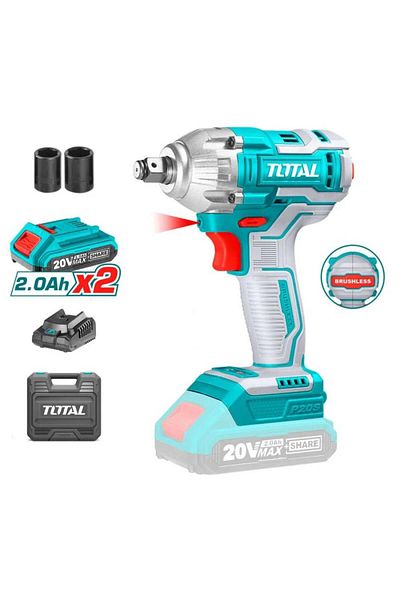 TOTAL Battery-powered drill with bag