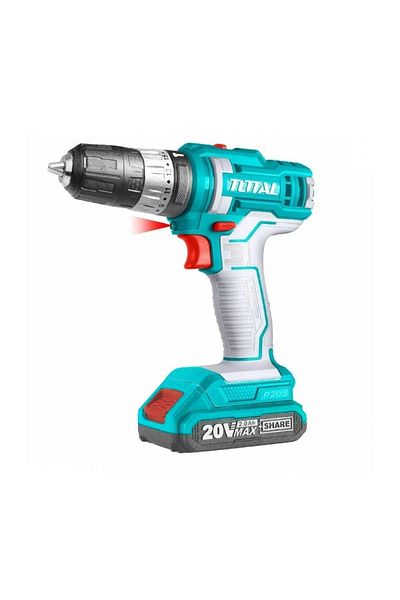 TOTAL Total TIDLI20145-20V 2-Battery Drill with Hammer and Bag