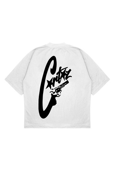 TRAGEDY Unisex Oversize Corteiz Gun Printed T-Shirt