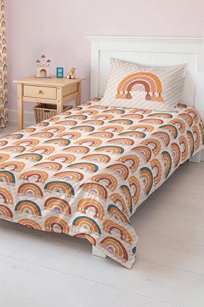 Realhomes مجموعة بيكيه للأطفال مكونة من قطعة واحدة باللون البرتقالي الباستيل ...