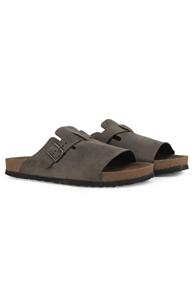 Pegia Γνήσιο δέρμα ανδρικές παντόφλες πόρπης 215030