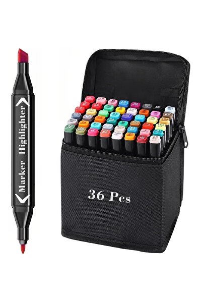 Birdys Color 36'lı Çift Taraflı Marker Boya Kalem Seti