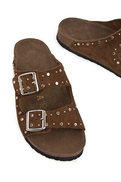 Pegia Women's Genuine Suede Slippers 215543