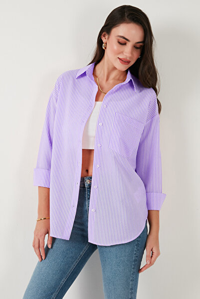 Lela Regular Fit Long Sleeve Pocket Striped Shirt Shirt 6772895