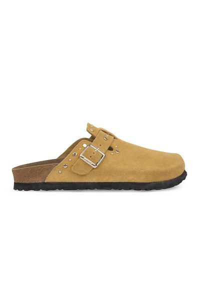 Pegia Women's Genuine Suede Sabo Slippers 215542