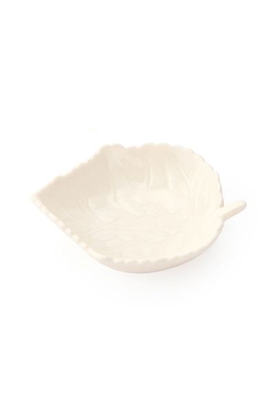 ultraform Porcelain Leaf Bowl - White - 9X8 cm