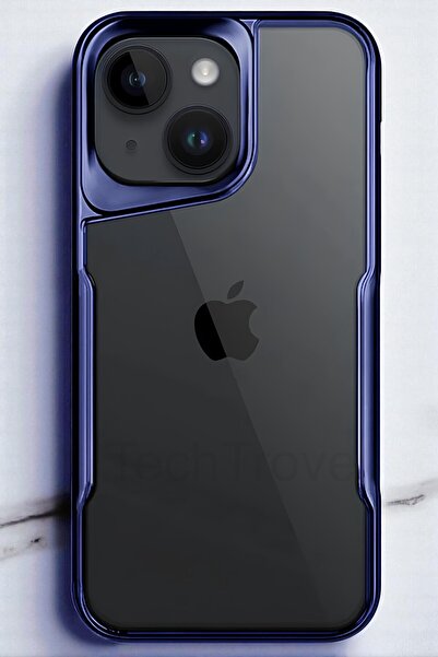 TechTrove iPhone 14 Kılıf Arkası Şefaf Tasarım Lazer Kaplama Sararmaz Silikon...