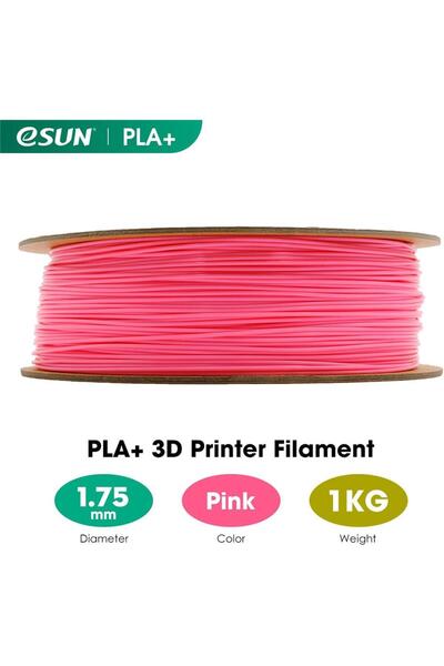 eSun Pembe Pla+ Filament 1.75mm 1 Kg Plus