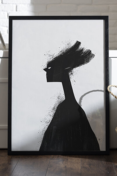 Duvarda Αφίσα με Μαύρο Ξύλινο Πλαίσιο Heavy Thoughts, Διακοσμητική Αφηρημένη ...