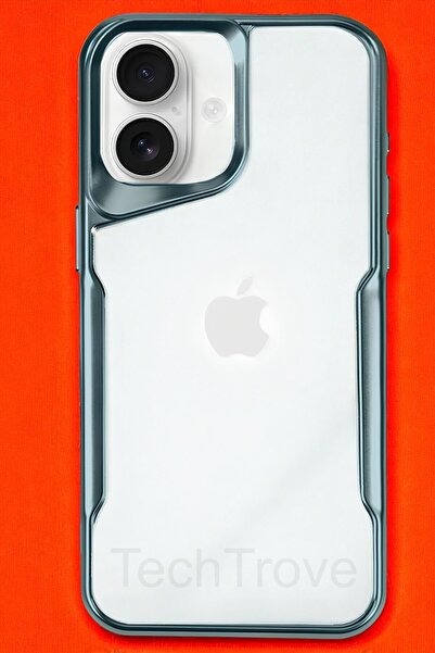 TechTrove iPhone 16 Kılıf Arkası Şefaf Tasarım Lazer Kaplama Sararmaz Silikon...