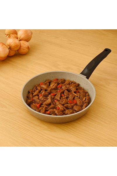 MATMEL Cast Iron Pan - Beige / Black - 28 cm