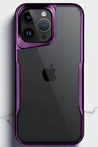 TechTrove iPhone 14 Pro Max Kılıf Arkası Şefaf Tasarım Lazer Kaplama Sararmaz...