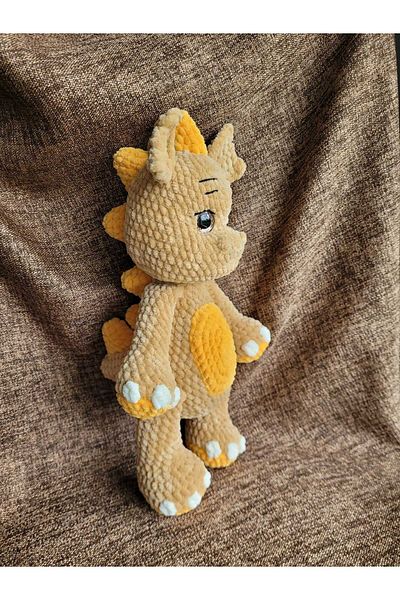 OEM Hand crocheted toy, dragon, velvet type yarn, hypoallergenic