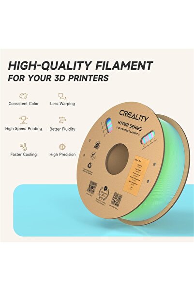 Creality Hyper Rainbow Pla Uzun Yabani Çiçek Filament 1,75mm 1000Gr - Urhanshop Yetkili Satış