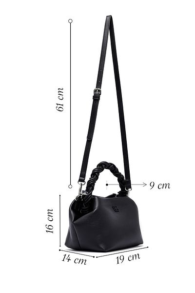 Derimod Women's Black Long Strap Mini Shoulder Bag 25Sbd249018