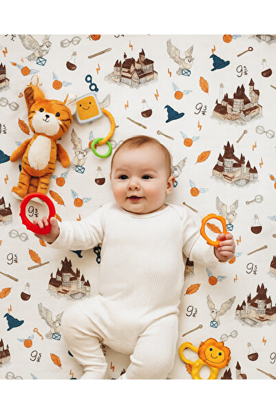 Müslin Bebek Premium Harry Desenli Örtü %100 Pamuk