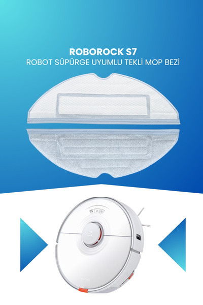 ELECTROLL Pânză de mop unică compatibilă cu aspiratorul robot Roborock S7