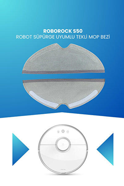 ELECTROLL Pânză de mop unică compatibilă cu aspiratorul robot Roborock S50