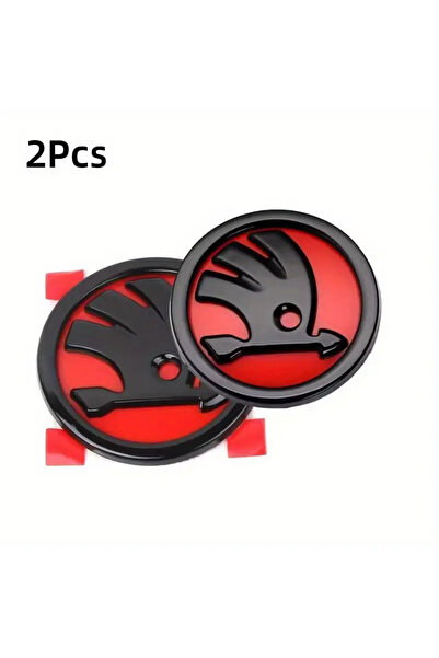 restinal Skoda Arma Logo Seti 80mm+90mm Superb, Fabia, Octavia, Laura RS, Rap...