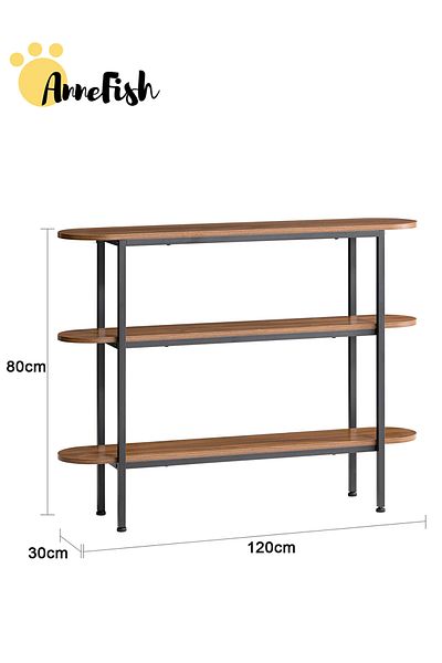 AnneFish 120*30*80cm 3Tier Console Table Sofa Table Home Coffee Corner Display Entryway Table Couch Hallway