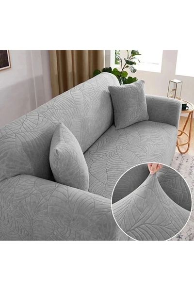 ÖZMAKAN 3 3 1 1 Set de huse de scaun din jacquard, elastic, elastic, lavabil, husă de scaun