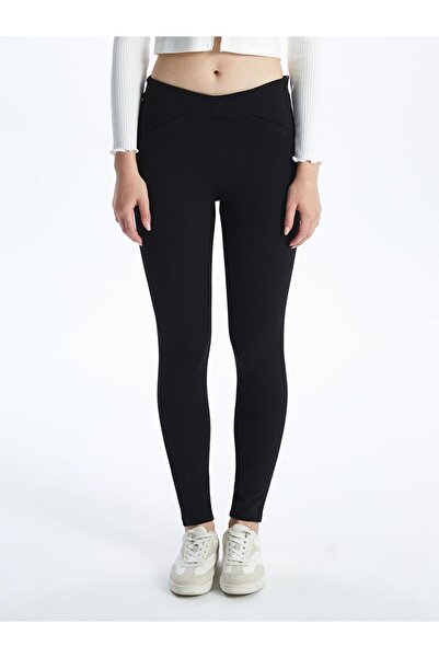 LC Waikiki Women's Black Elastic Waist Leggings