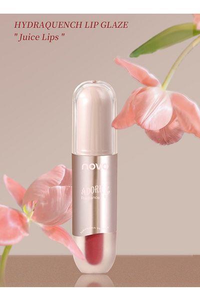 No-vo Lip Gloss, Glossy Plumping Lip Glaze, Hydrating Plumper Lipstick Liquid for Women 3.5g