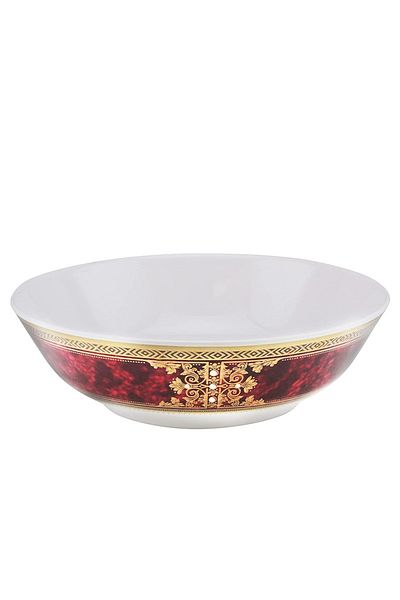 Moda Cucina By Styli Moda Cucina Melamine Round Open Serving Bowl Ethinic Red 20cm