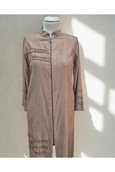 JALİA Batik Strawberry-Ruffle Detail Zipper Araboy-6070