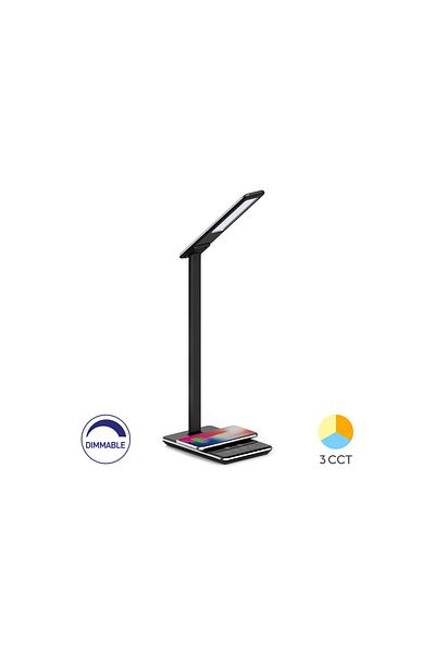 Braytron LED Desk Lamp LB145 3in1 Black with Phone Charger