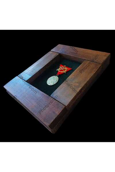 kho military design 20x25x4 cm. Vintage Ahşap Duvar Çerçevesi Model-3 (İstikl...