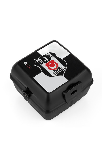 Beşiktaş Lisanslı 2 katlı 4 bölmeli kapaklı beslenme kabı Kaşık çatallı