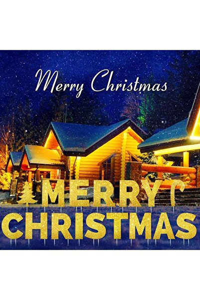 Namalu Afiș gigant de grădină pentru Crăciun Namalu, carton/plastic, albastru...