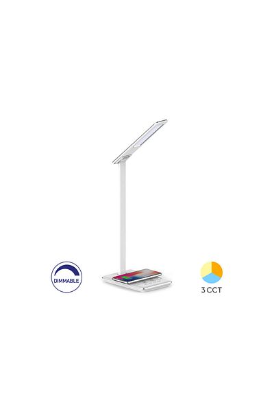Braytron LED Desk Lamp LB145 3in1 White with Phone Charger