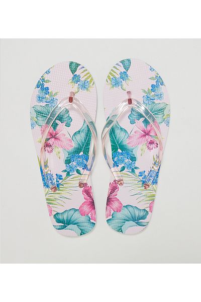 Aeropostale GIRLS TROPICAL FLORAL FLIP-FLOP
