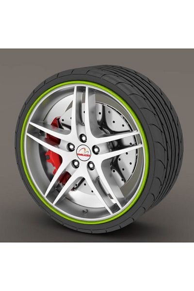 divendi-ro Premium quality wheel rim protection set 4 plastic rings GREEN color