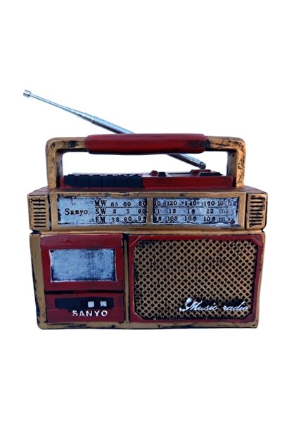 OEM Resin Decoration in the Shape of a Radio with Antenna, 13 cm