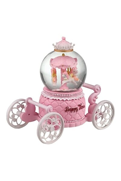 OEM Glob de sticlă cu carusel pe bază de cărucior din rășină, 17x14 cm, multi...