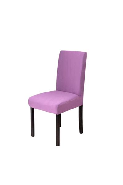 OEM Set de 6 huse de scaun, poliester cu elastan, uni, liliac
