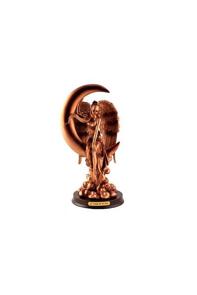 OEM Statue representing a crescent moon with an angel, 14x30 cm