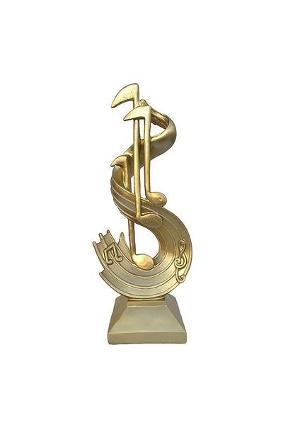 OEM Resin Decoration, Musical Notes, 12x28cm, Gold