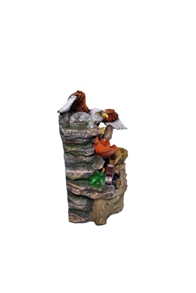 OEM Resin Fountain with Eagle and LED, 27x18cm