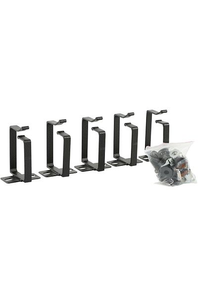 Electronica Zestaw uchwytów do organizacji kabli Lanview, aluminium 44x60 mm, 5 szt., RAO120BL